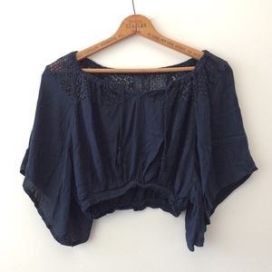 Bat winged crop top